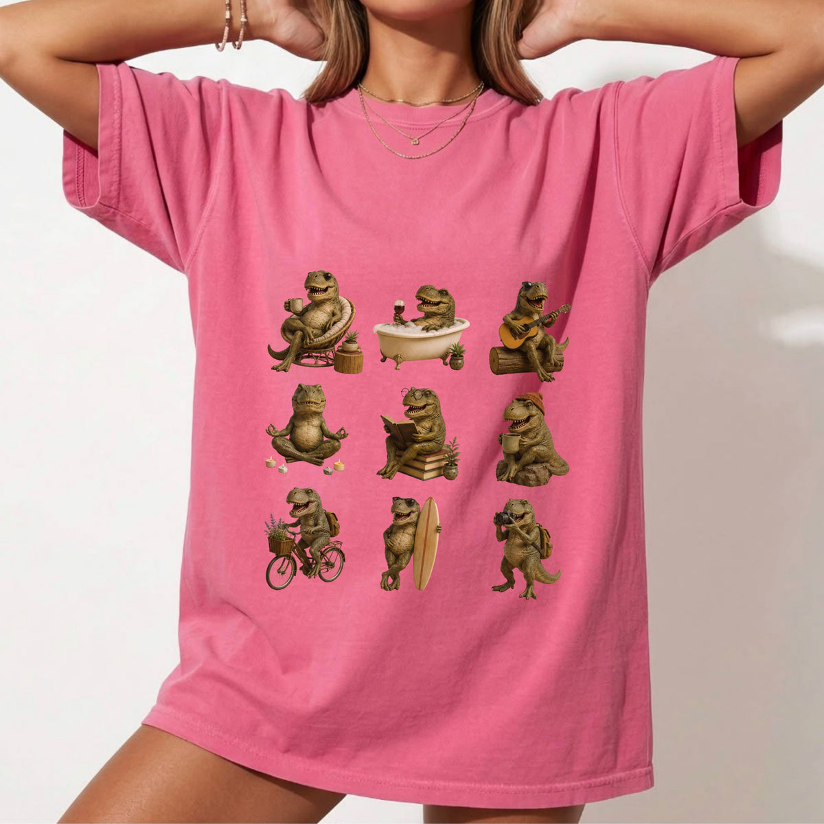 Funny Dinosaur T-Shirt – Cozy T-Rex Lifestyle Graphic Tee #BB0012