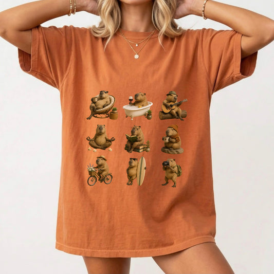 The Capybara Lifestyle Club – Funny Capybara Graphic Tee #BB0016