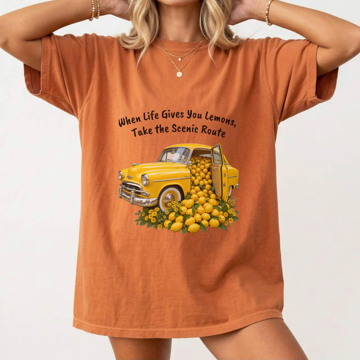 When Life Gives You Lemons – Vintage Car Graphic T-Shirt BB003