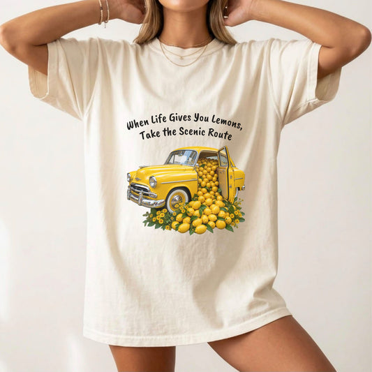 When Life Gives You Lemons – Vintage Car Graphic T-Shirt BB003