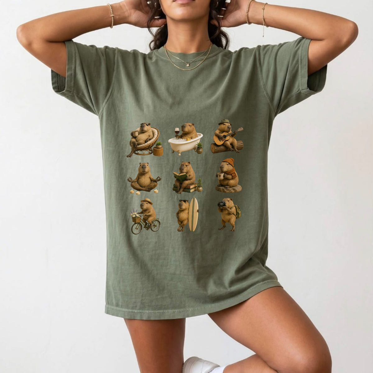 The Capybara Lifestyle Club – Funny Capybara Graphic Tee #BB0016