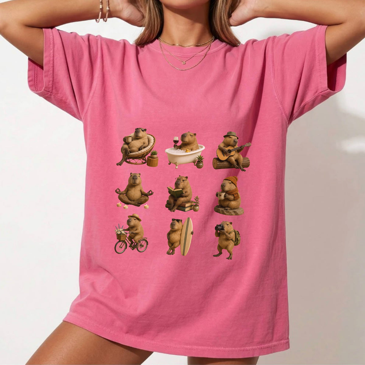 The Capybara Lifestyle Club – Funny Capybara Graphic Tee #BB0016