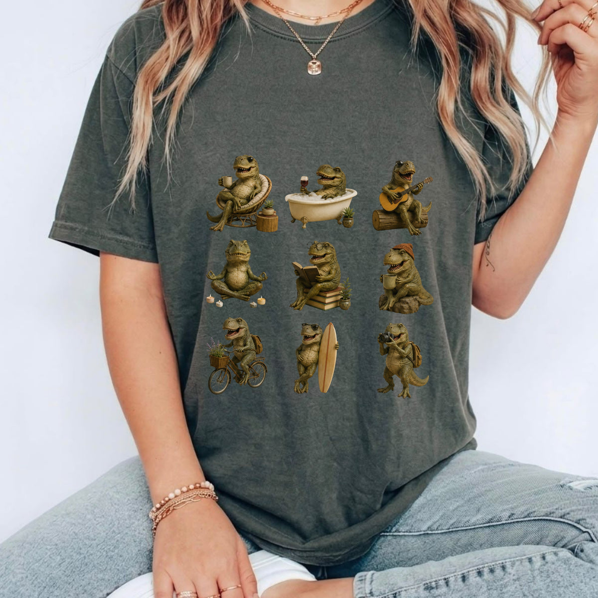Funny Dinosaur T-Shirt – Cozy T-Rex Lifestyle Graphic Tee #BB0012