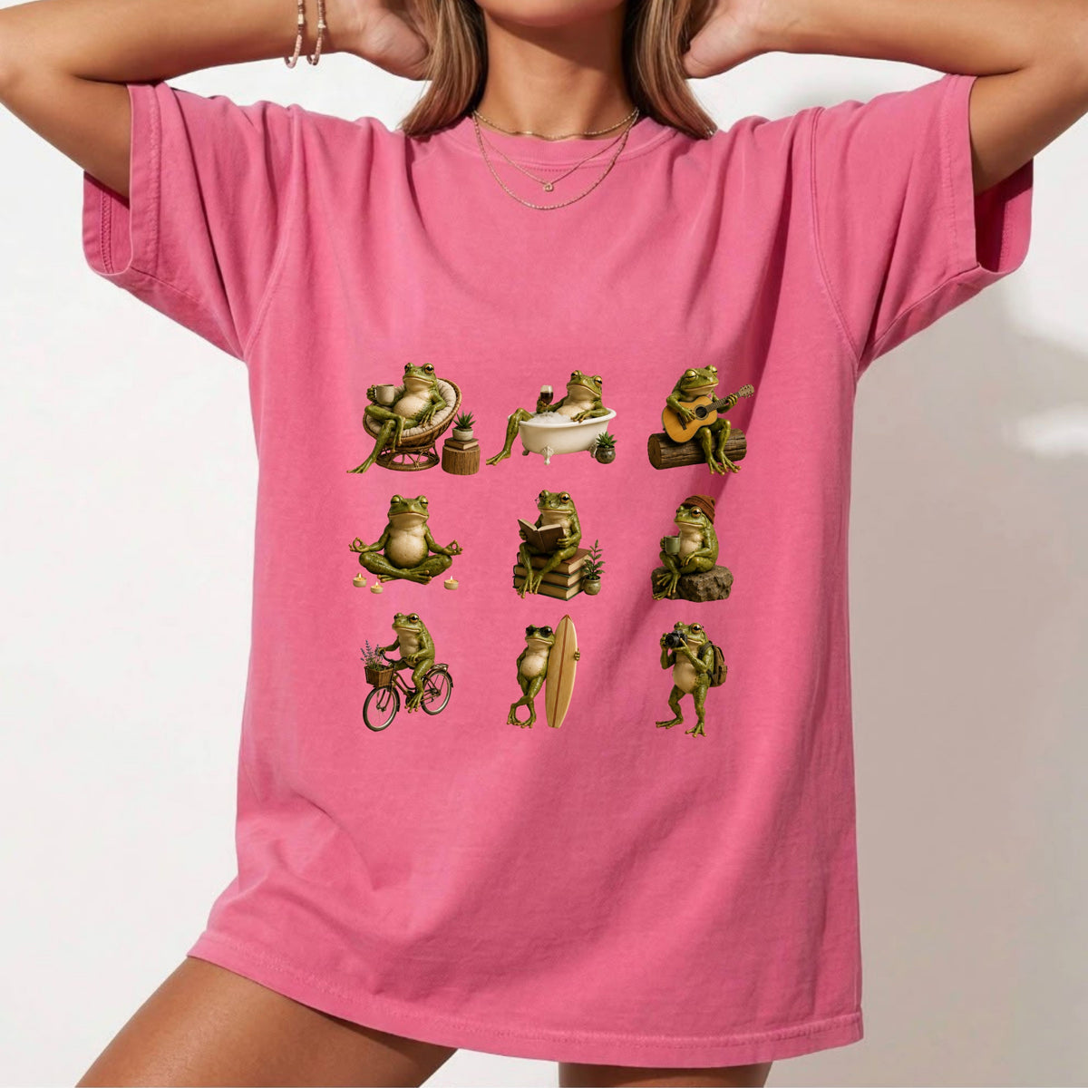 Cozy Frog T-Shirt – Cute Frog Lifestyle Graphic Tee #BB008