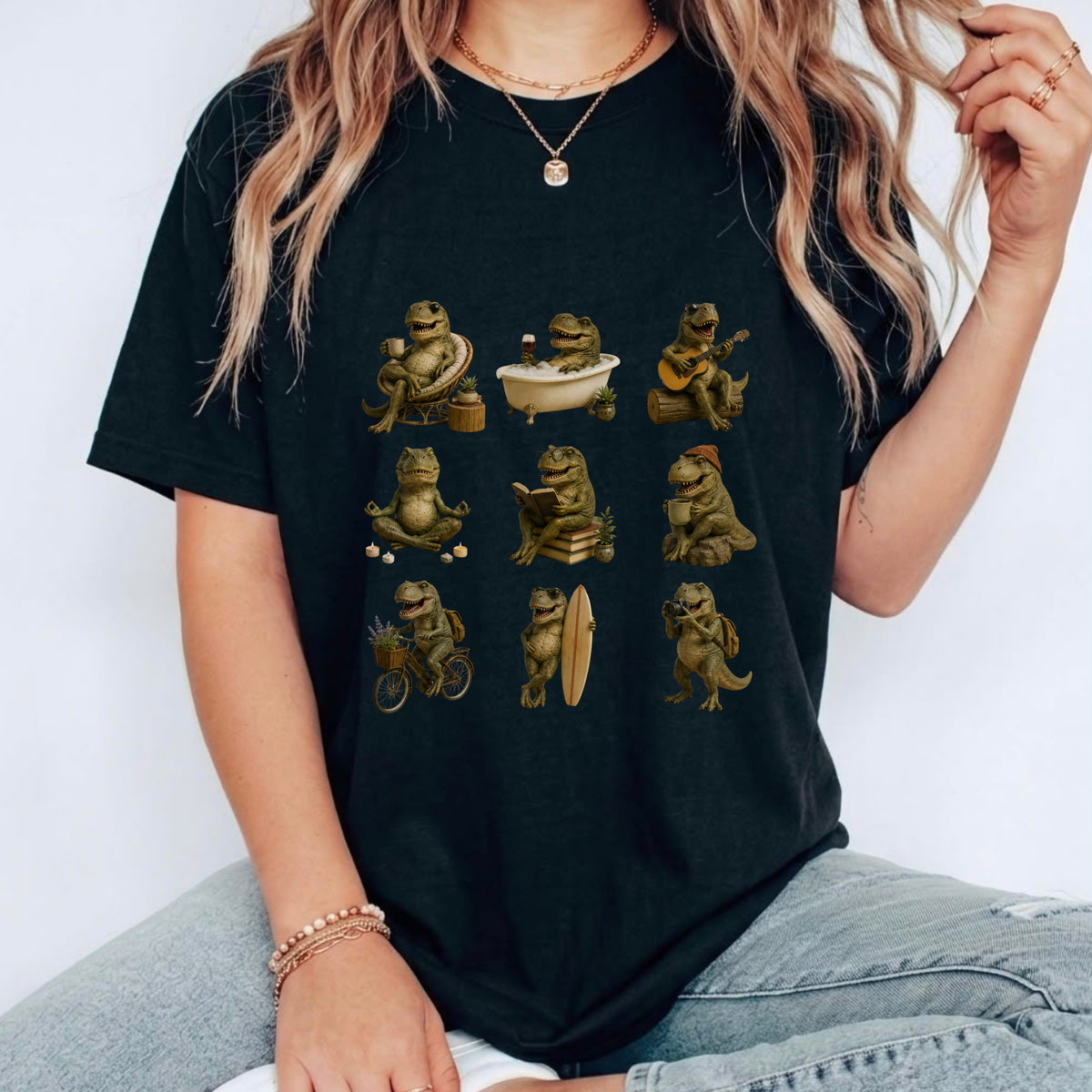 Funny Dinosaur T-Shirt – Cozy T-Rex Lifestyle Graphic Tee #BB0012
