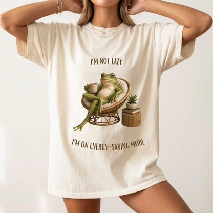 I'm Not Lazy, I'm on Energy-Saving Mode Frog T-Shirt #BB009
