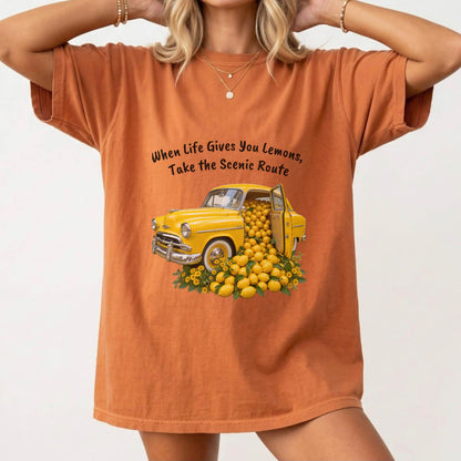 When Life Gives You Lemons – Vintage Car Graphic T-Shirt  BB003