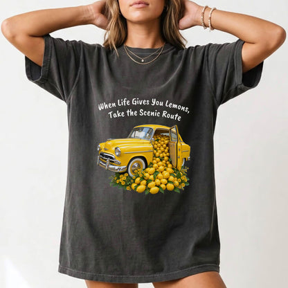 When Life Gives You Lemons – Vintage Car Graphic T-Shirt  BB003