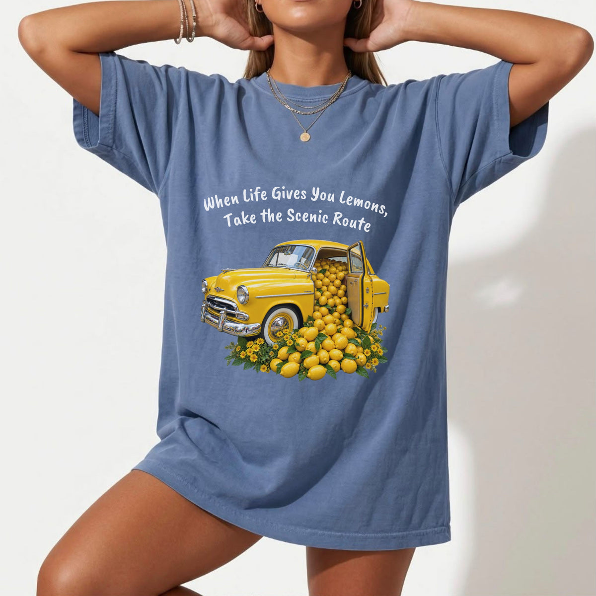 When Life Gives You Lemons – Vintage Car Graphic T-Shirt  BB003