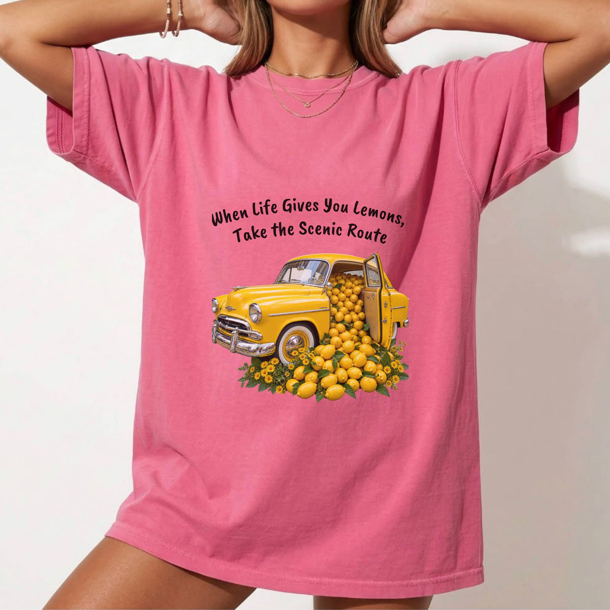 When Life Gives You Lemons – Vintage Car Graphic T-Shirt  BB003