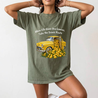 When Life Gives You Lemons – Vintage Car Graphic T-Shirt  BB003