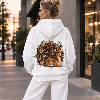 Gentle But Untouchable Vintage Deer Graphic Hoodie #BB0030