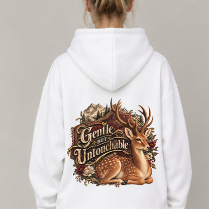 Gentle But Untouchable Vintage Deer Graphic Hoodie #BB0030